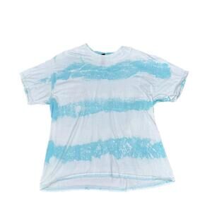 Striped Shirt Xl Art Dye Blue